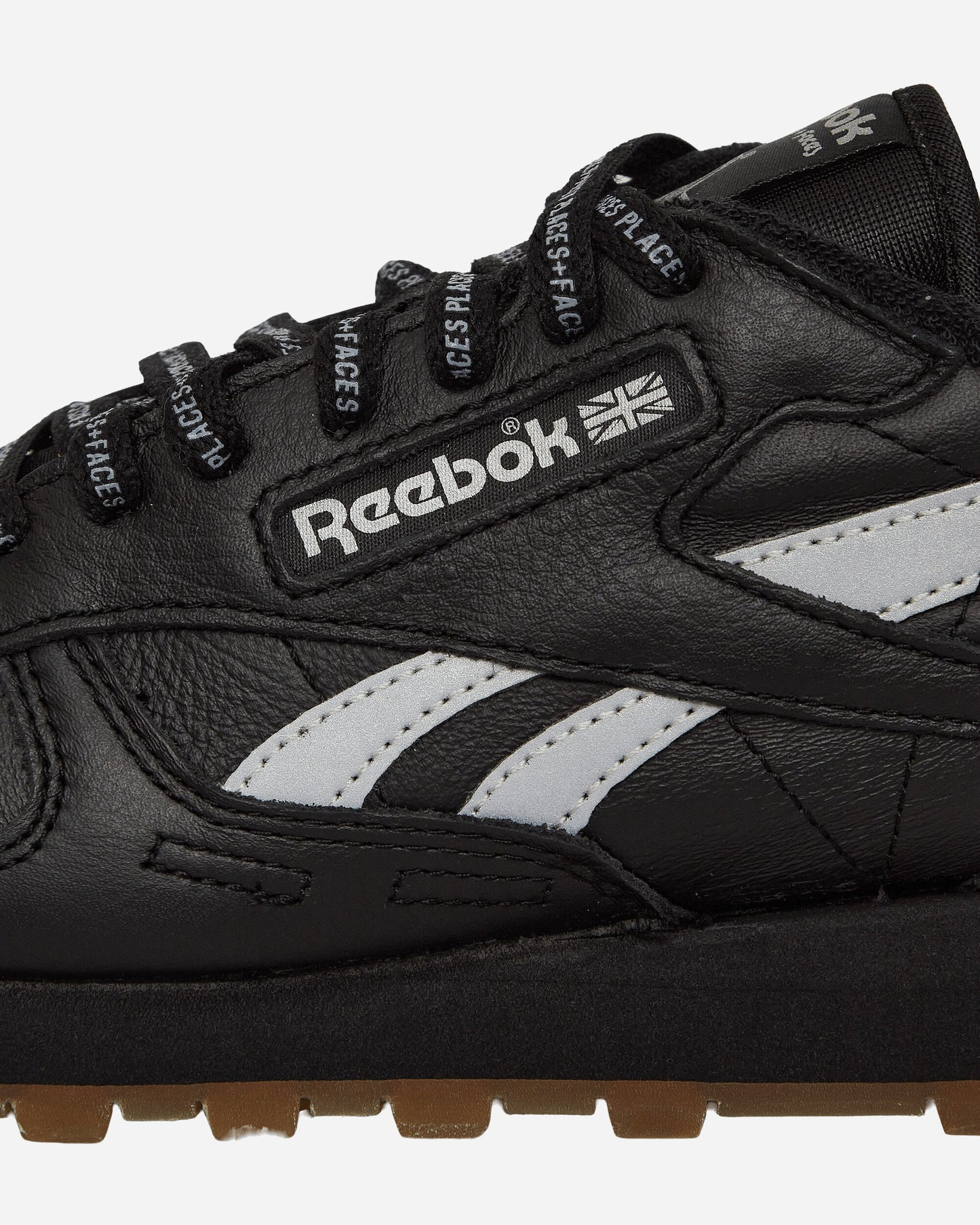 PLACES+FACES Classic Leather Sneakers Black / Silver