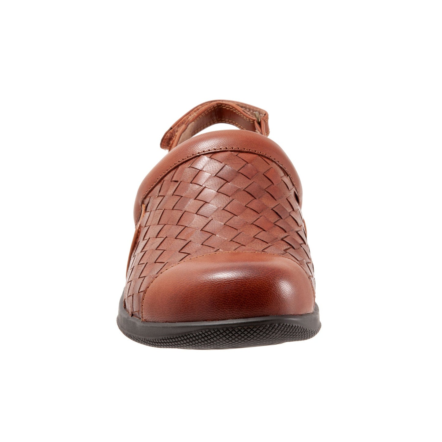 Softwalk Salina Woven S1365-245 Womens Brown Leather Strap Clog Flats Shoes