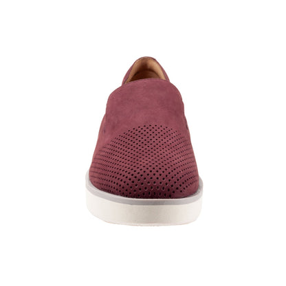 Softwalk Whistle S1810-606 Womens Burgundy Leather Loafer Flats Shoes