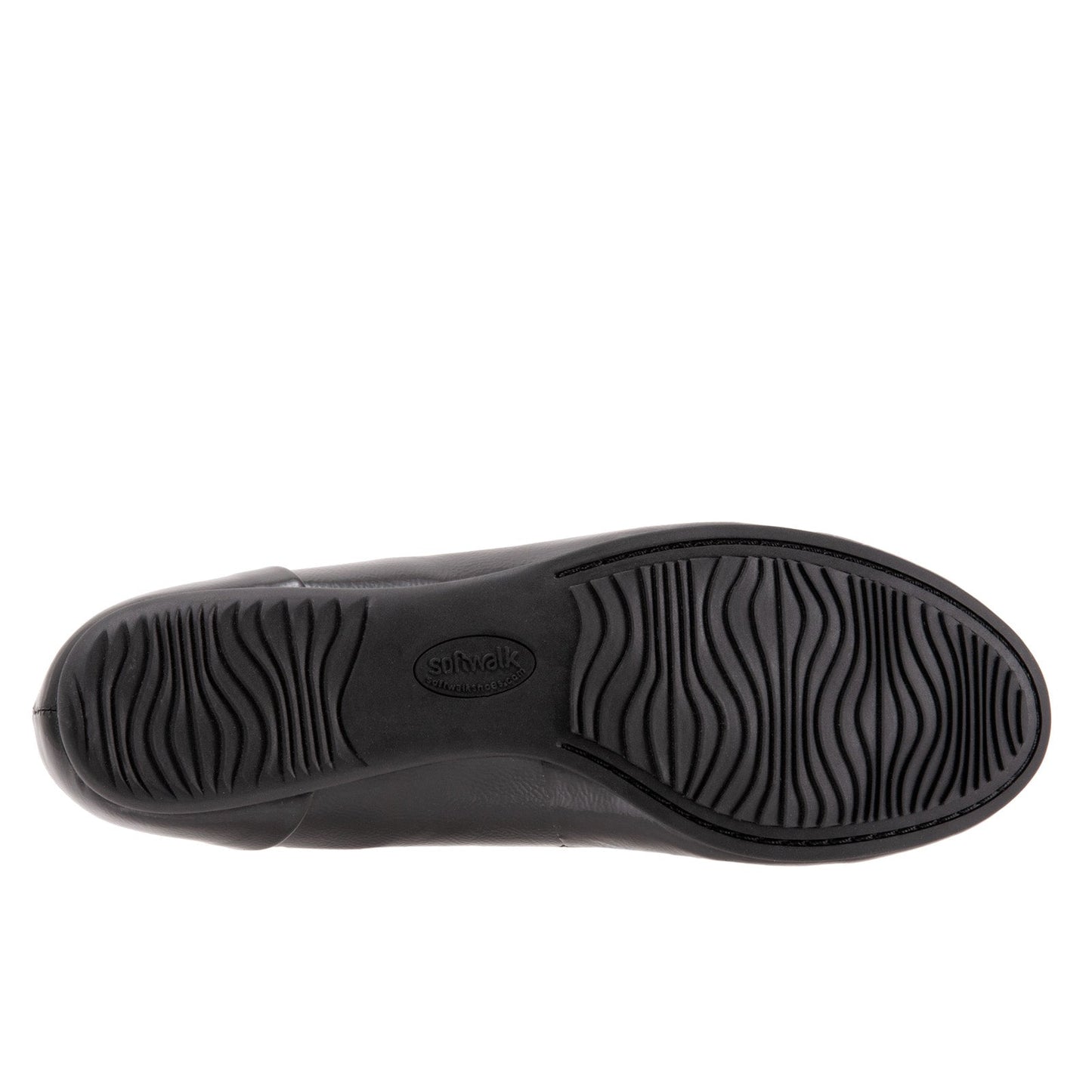 Softwalk Sonoma S1862-005 Womens Black Leather Slip On Ballet Flats Shoes