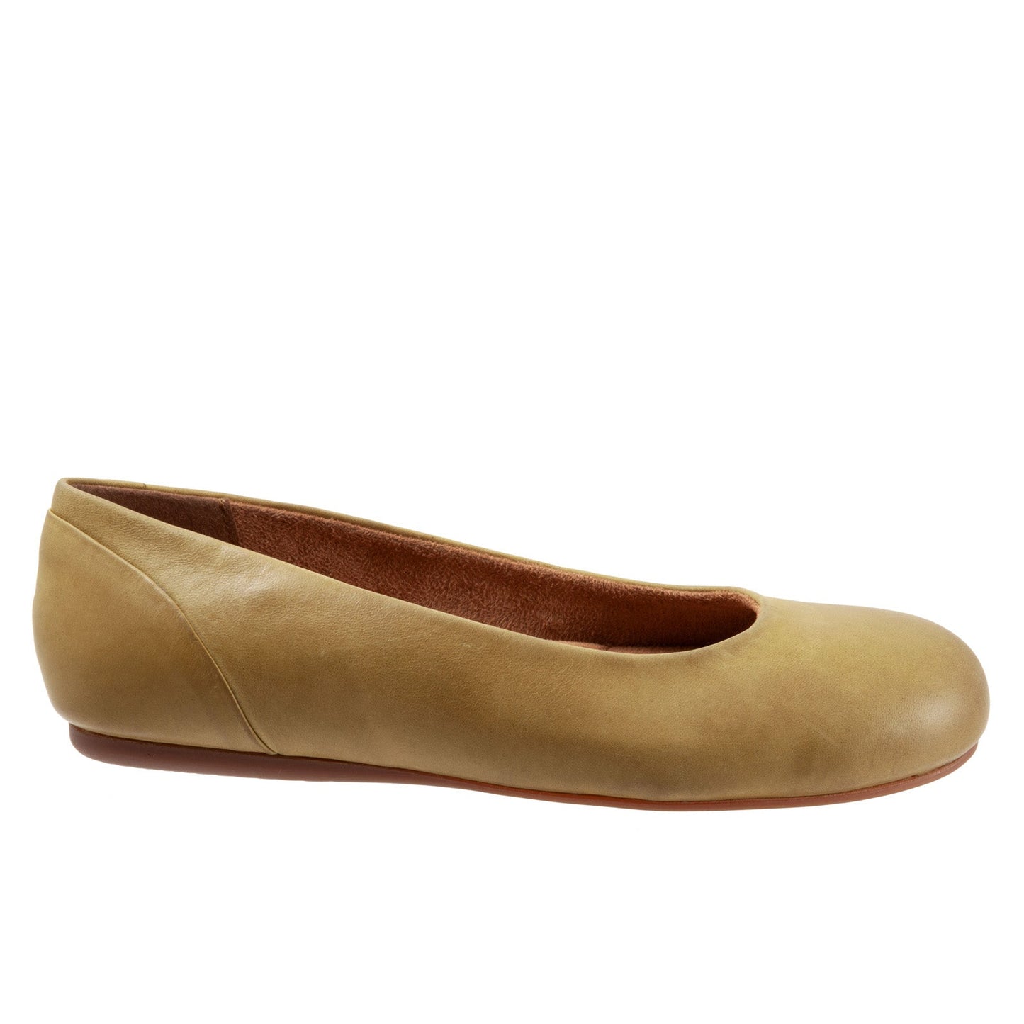 Softwalk Sonoma S1862-322 Womens Green Leather Slip On Ballet Flats Shoes