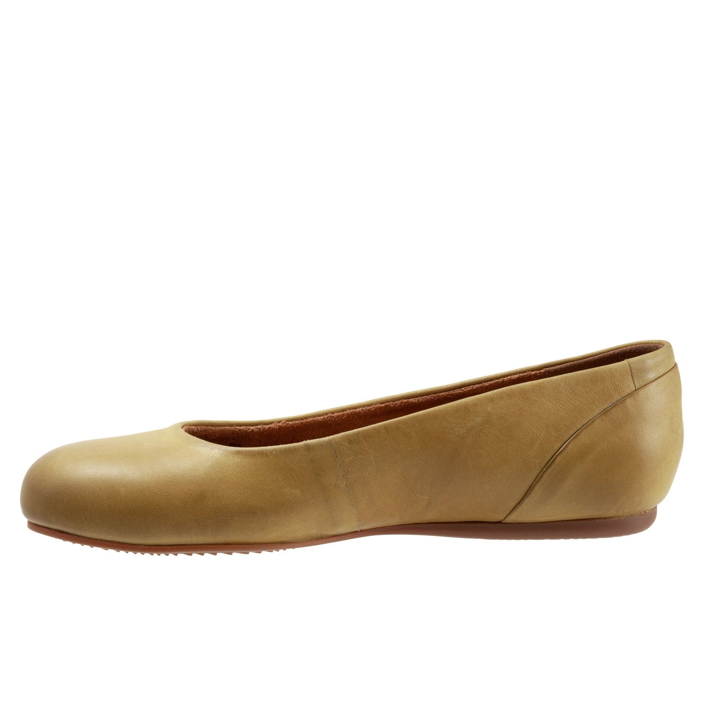 Softwalk Sonoma S1862-322 Womens Green Leather Slip On Ballet Flats Shoes