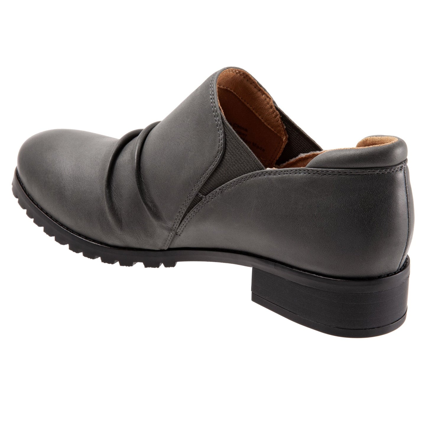 Softwalk Mara S1956-075 Womens Gray Wide Leather Ankle & Booties Boots
