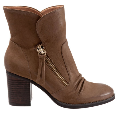 Softwalk Kendall S2054-069 Womens Brown Leather Ankle & Booties Boots