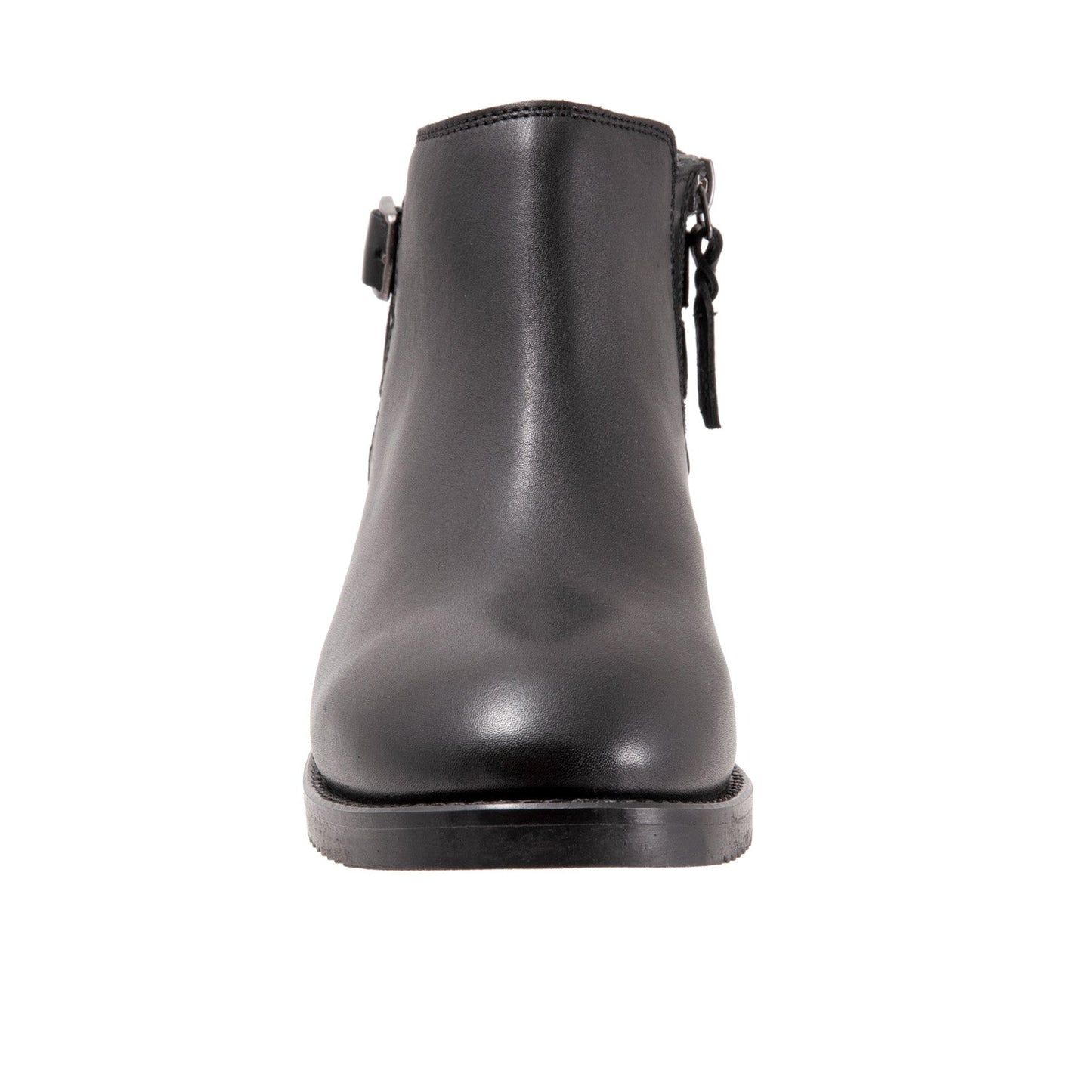 Softwalk Raleigh S2155-001 Womens Black Leather Zipper Ankle & Booties Boots