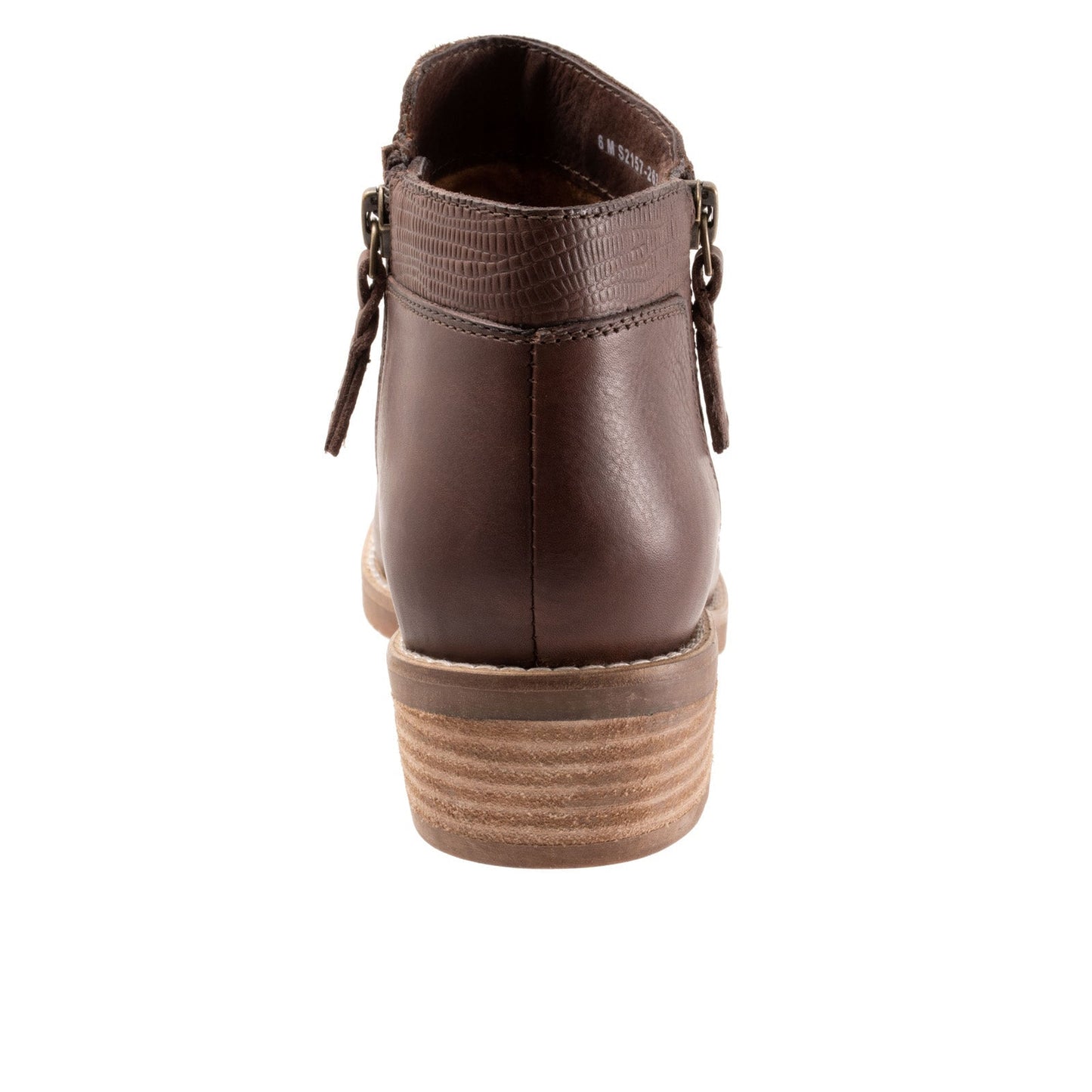 Softwalk Rubi S2157-263 Womens Brown Leather Ankle & Booties Boots