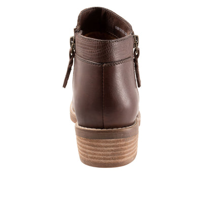 Softwalk Rubi S2157-263 Womens Brown Leather Ankle & Booties Boots