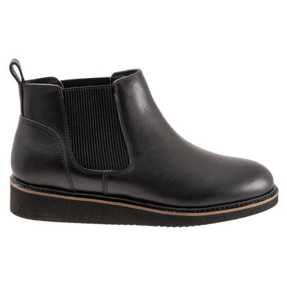 SoftWalk Wildwood S2164-001 Womens Black Leather Slip On Chelsea Boots