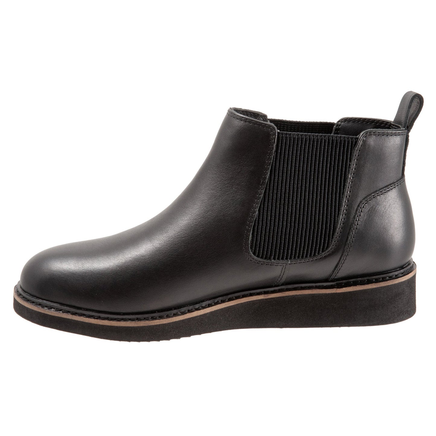 SoftWalk Wildwood S2164-001 Womens Black Leather Slip On Chelsea Boots