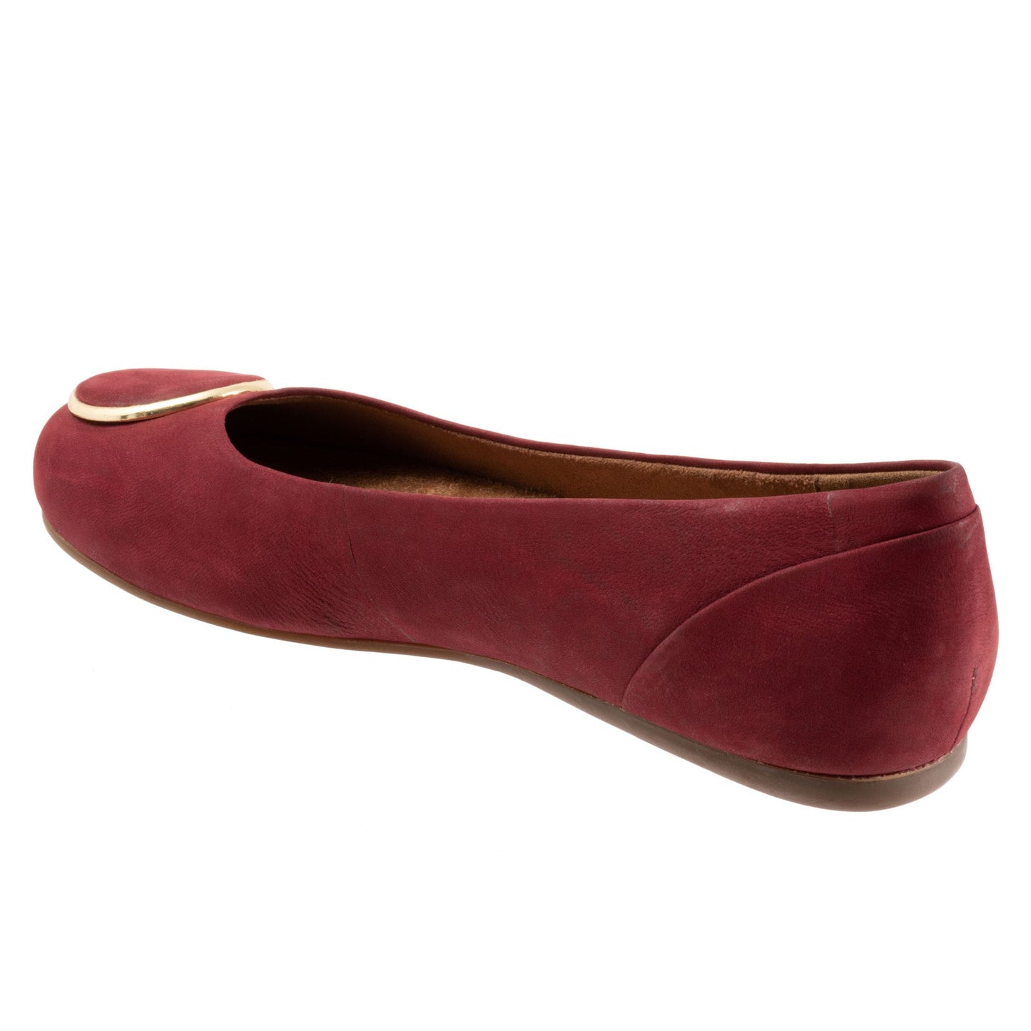 Softwalk Sonoma Halo S2257-662 Womens Burgundy Narrow Ballet Flats Shoes