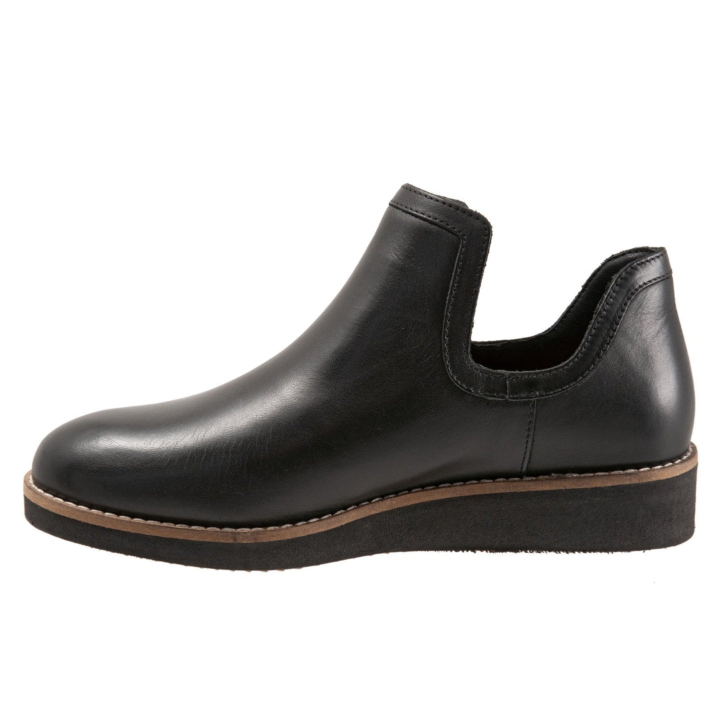 Softwalk Woodbury S2260-001 Womens Black Leather Ankle & Booties Boots