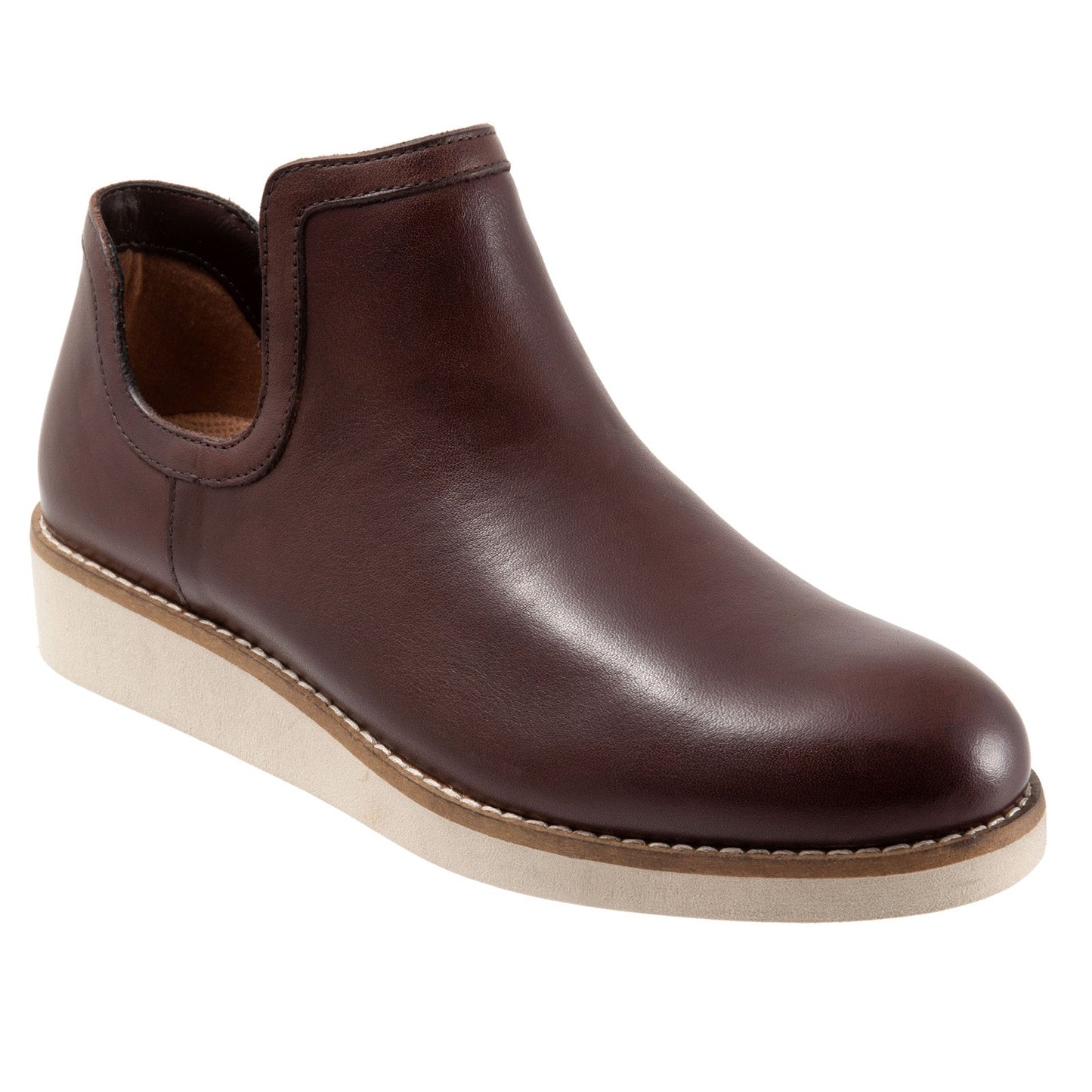 Softwalk Woodbury S2260-200 Womens Brown Leather Ankle & Booties Boots