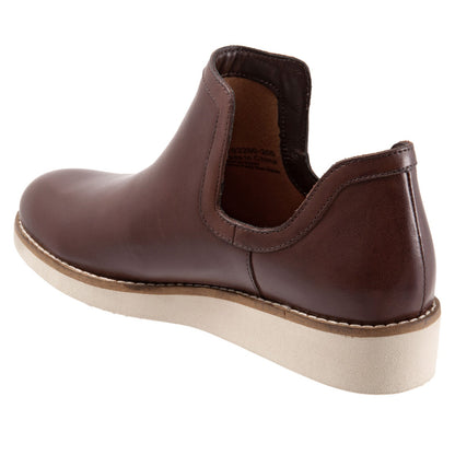 Softwalk Woodbury S2260-200 Womens Brown Leather Ankle & Booties Boots