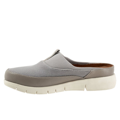 Softwalk Aberdeen Sport S2300-058 Womens Gray Leather Clog Flats Shoes