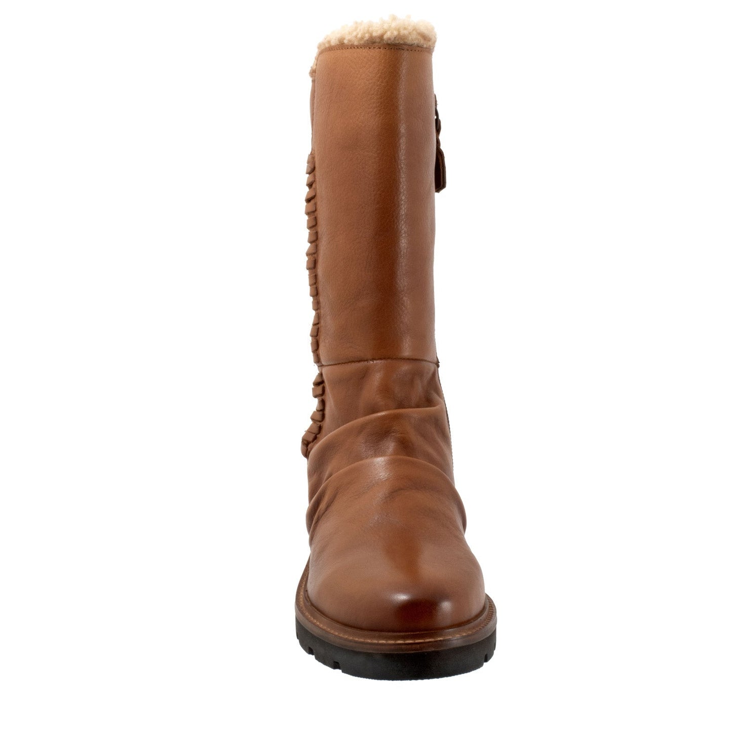 Softwalk Warner S2371-215 Womens Brown Leather Zipper Casual Dress Boots