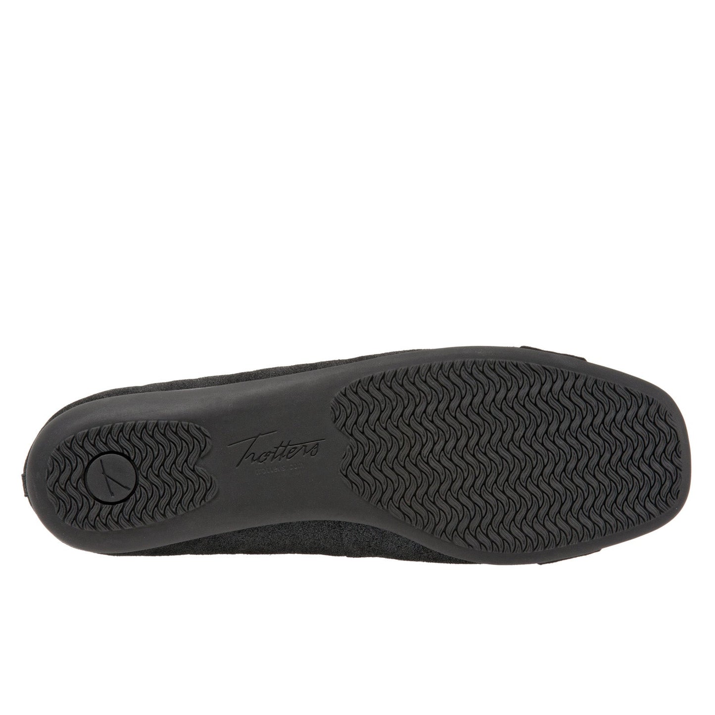 Trotters Sizzle Sign T1251-015 Womens Black Narrow Ballet Flats Shoes