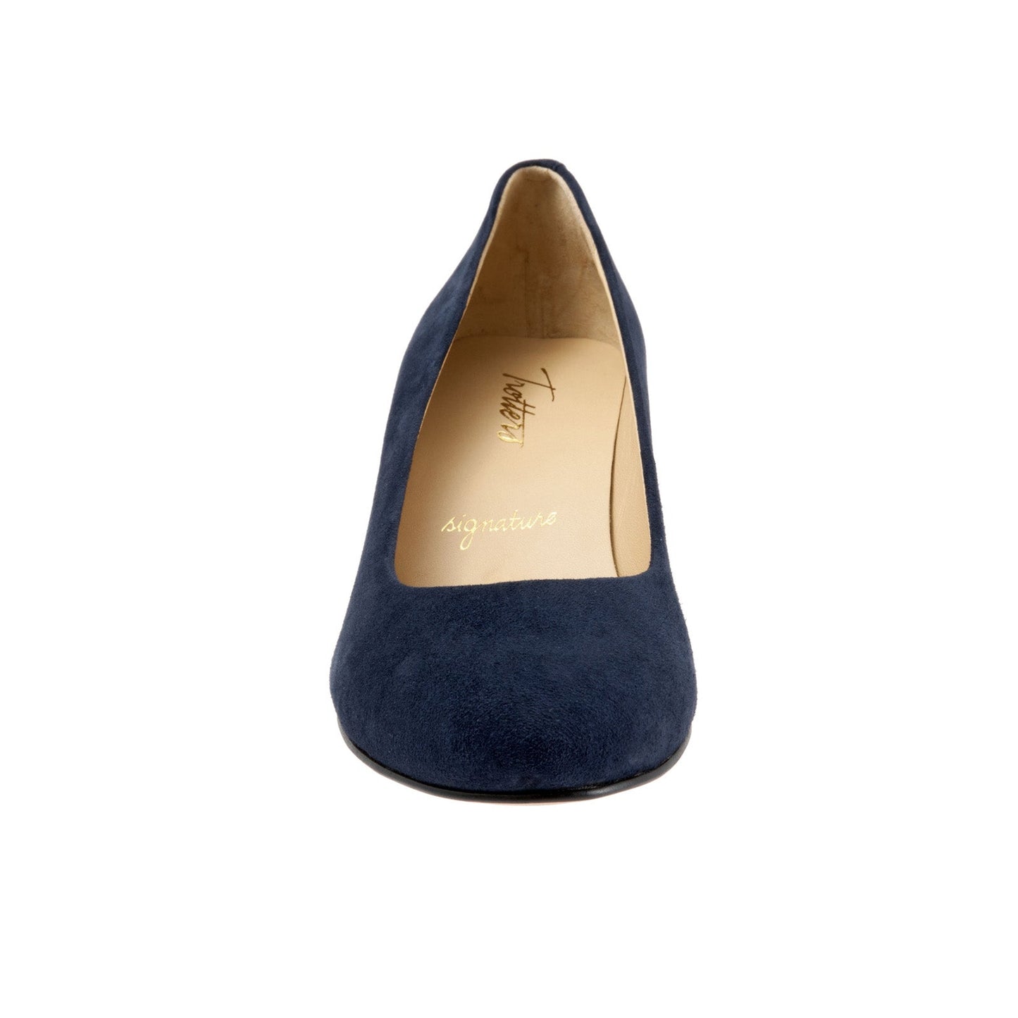 Trotters Penelope T1355-405 Womens Blue Narrow Leather Pumps Heels Shoes