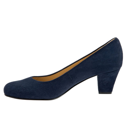 Trotters Penelope T1355-405 Womens Blue Narrow Leather Pumps Heels Shoes