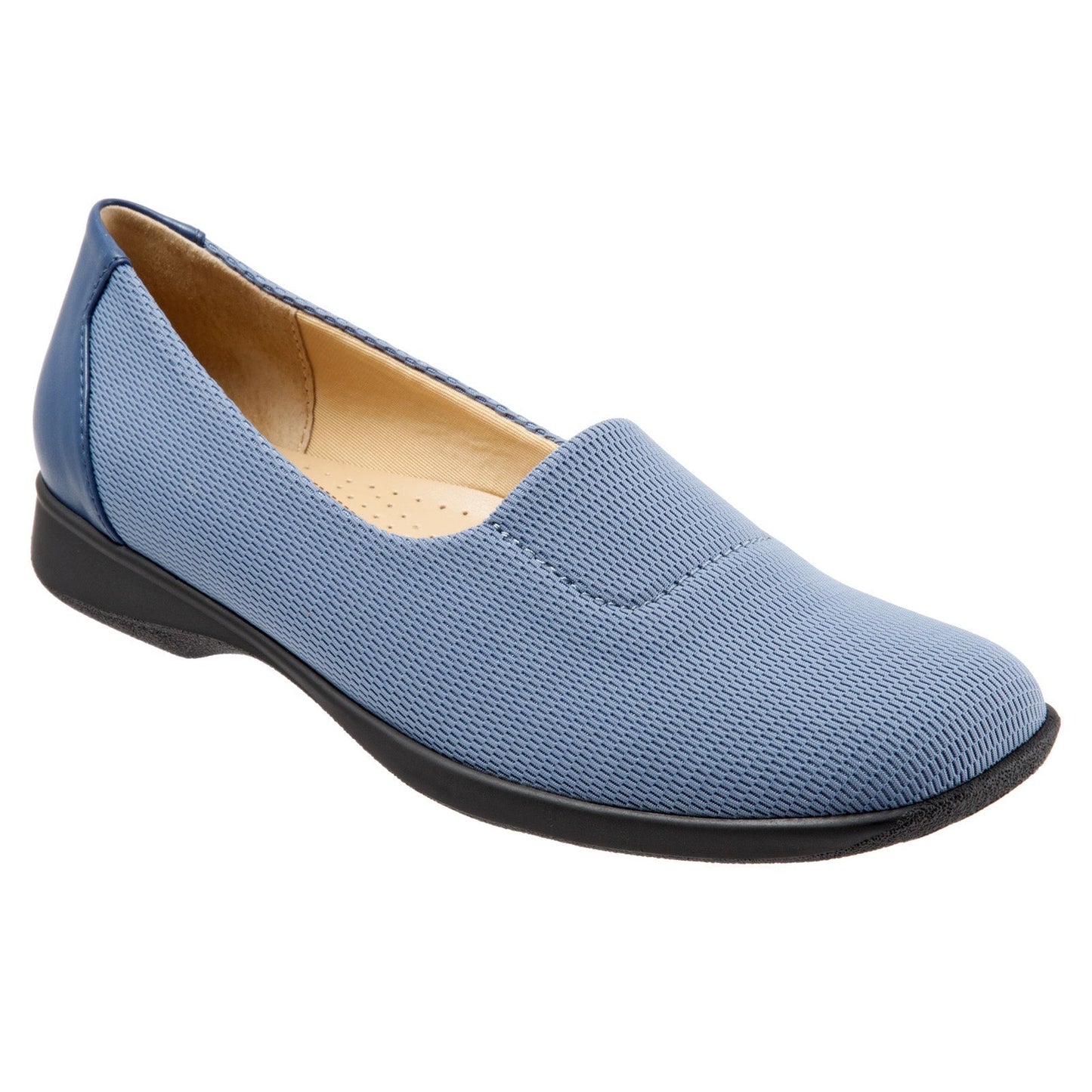 Trotters Jake T1464-433 Womens Blue Extra Wide Mesh Loafer Flats Shoes