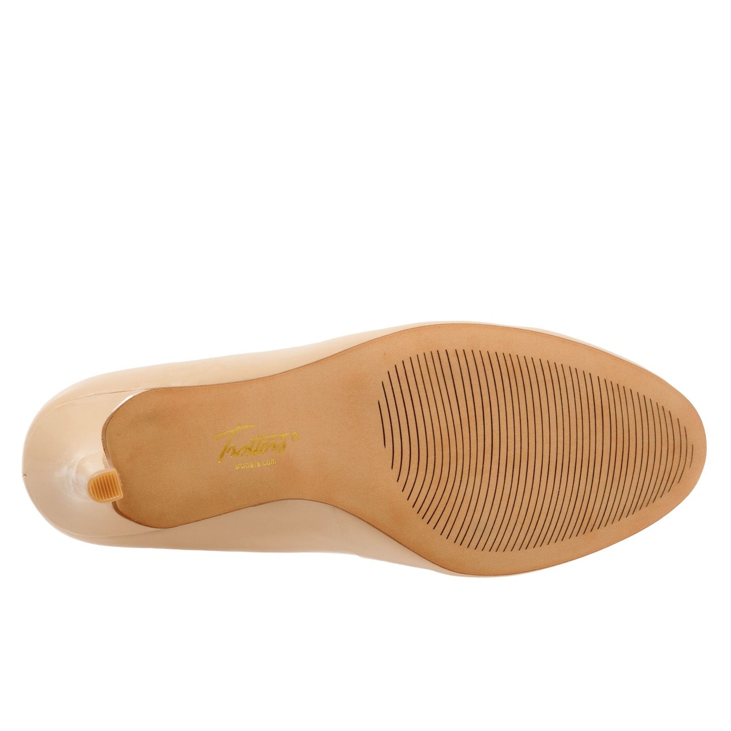 Trotters Gigi T1505-130 Womens Beige Narrow Leather Pumps Heels Shoes
