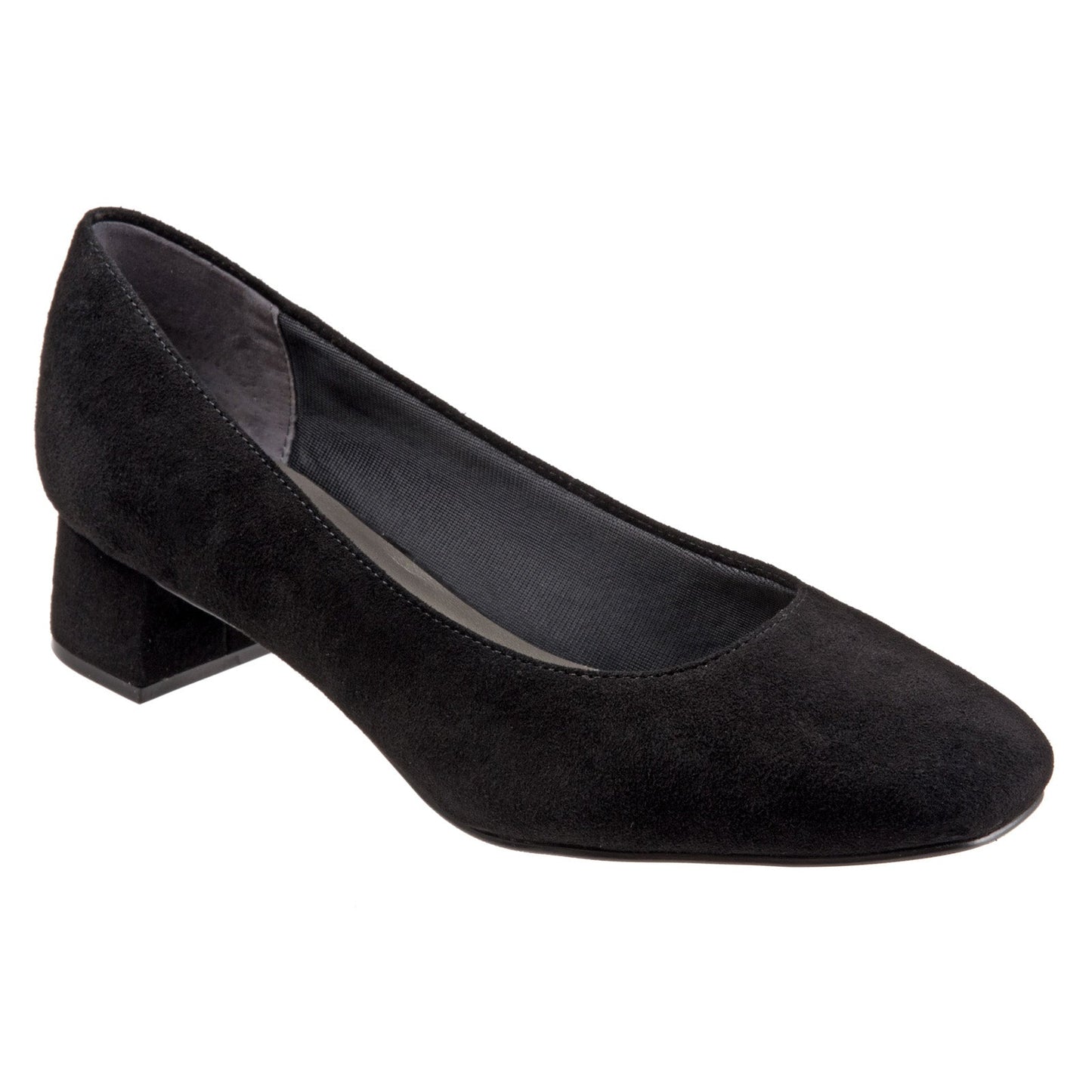 Trotters Lola T1561-003 Womens Black Extra Narrow Suede Pumps Heels Shoes