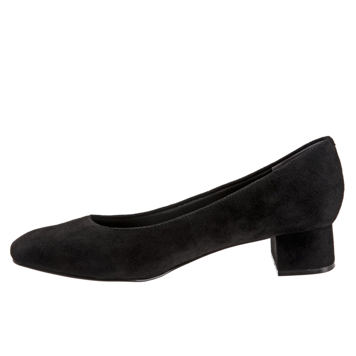 Trotters Lola T1561-003 Womens Black Extra Narrow Suede Pumps Heels Shoes
