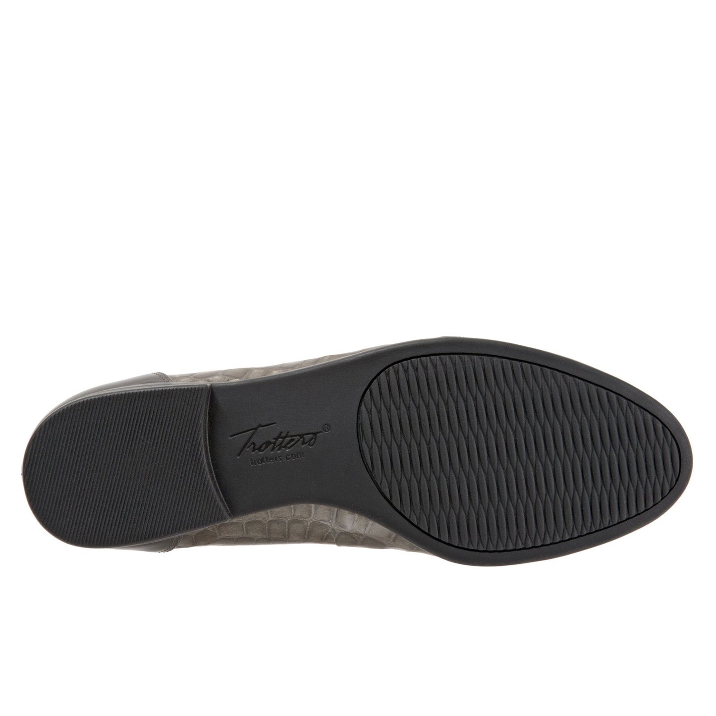 Trotters Arnello T1751-064 Womens Gray Narrow Leather Loafer Flats Shoes