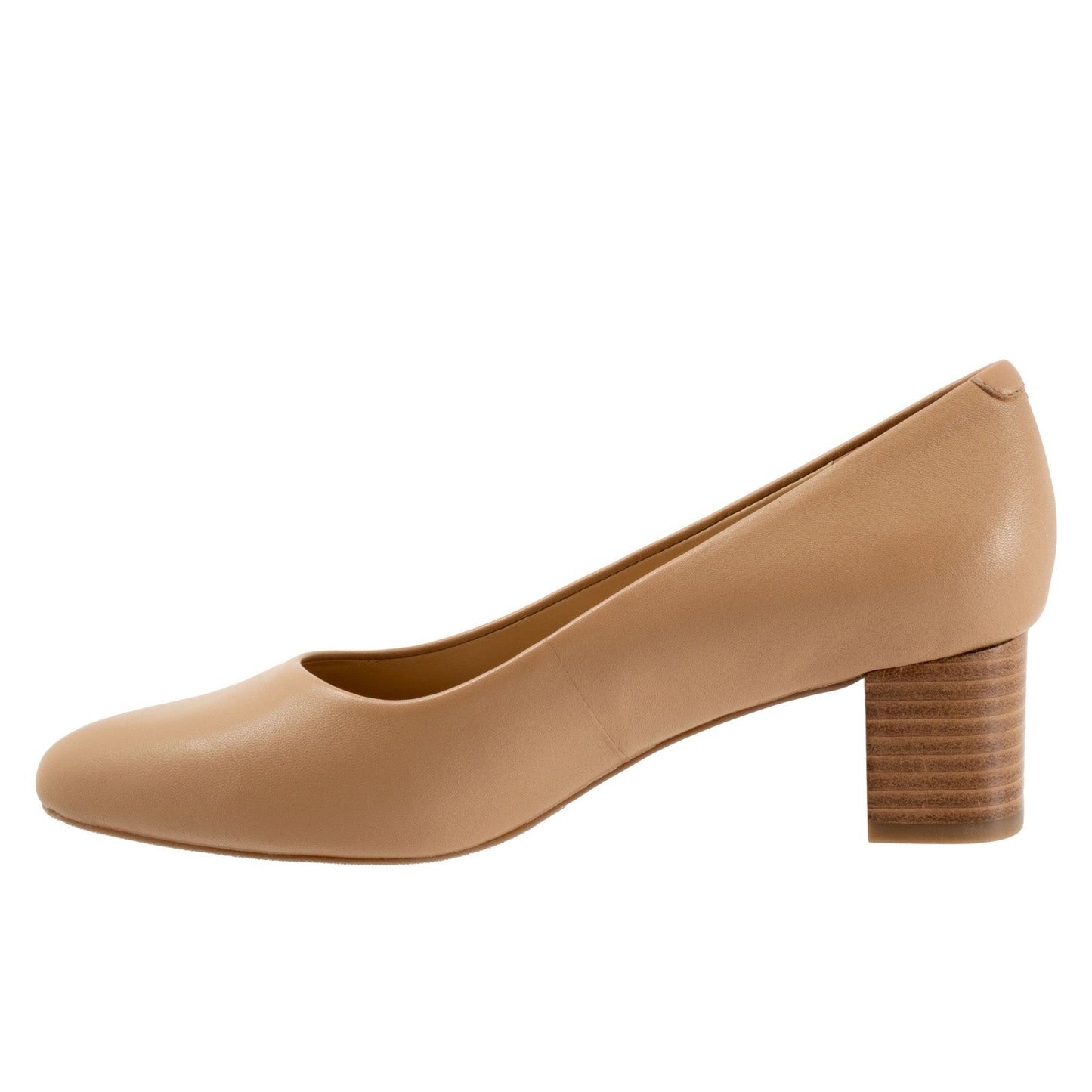 Trotters Kari T1856-145 Womens Beige Narrow Leather Pumps Heels Shoes