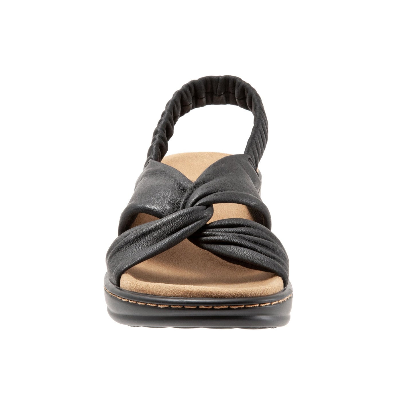 Trotters Nella T1914-001 Womens Black Narrow Slingback Sandals Shoes