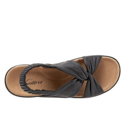 Trotters Nella T1914-001 Womens Black Narrow Slingback Sandals Shoes