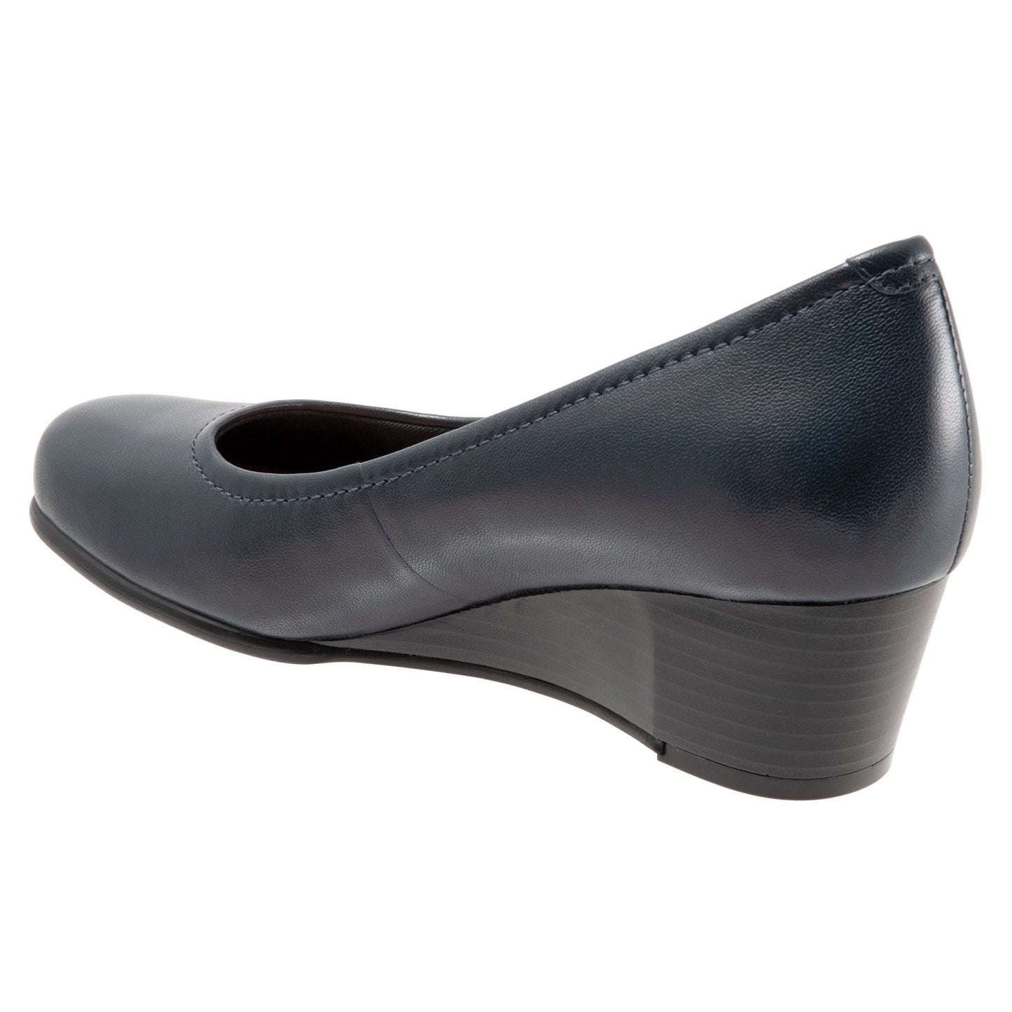 Trotters Winnie T1965-400 Womens Blue Narrow Leather Pumps Heels Shoes