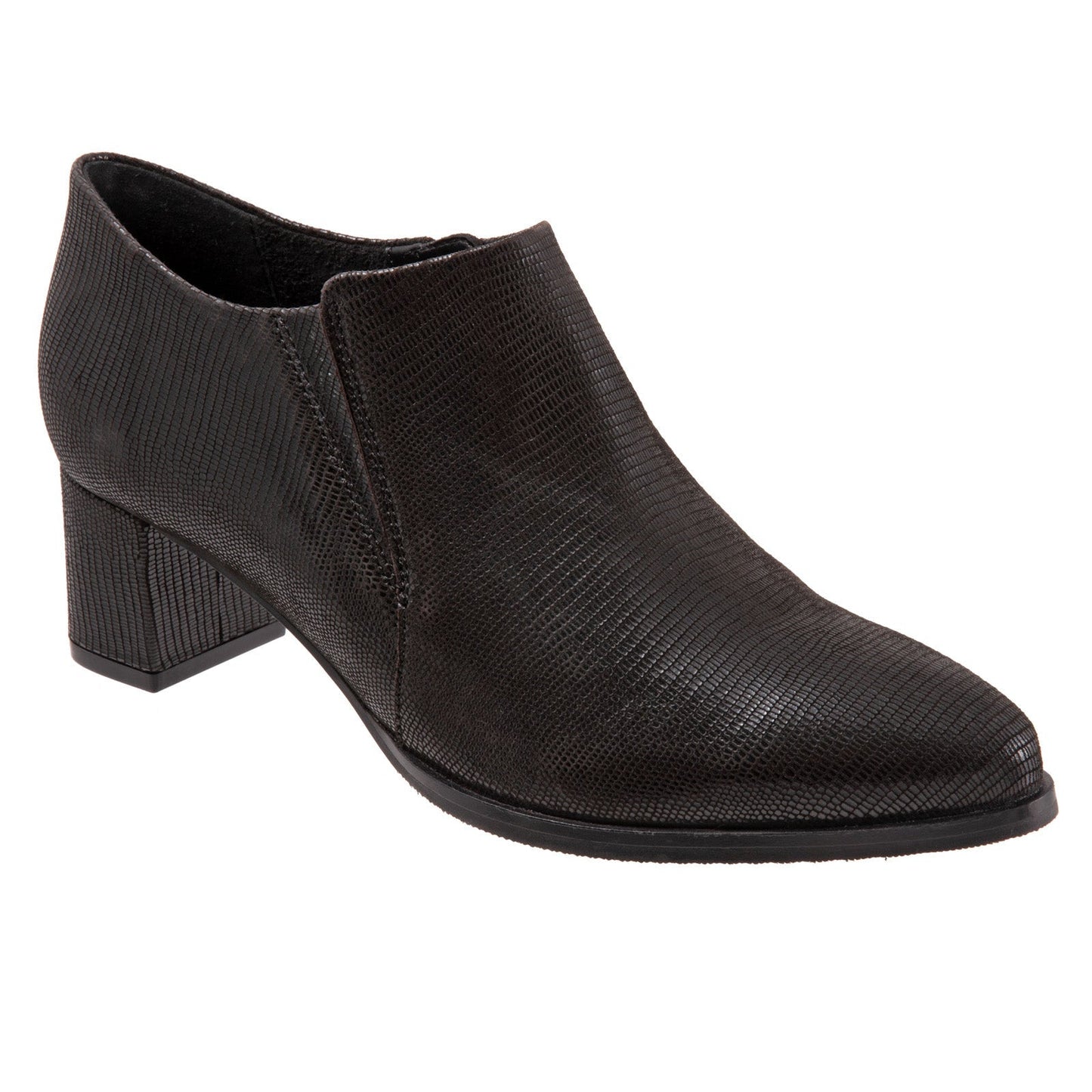 Trotters Keegan T2059-008 Womens Black Narrow Leather Ankle & Booties Boots