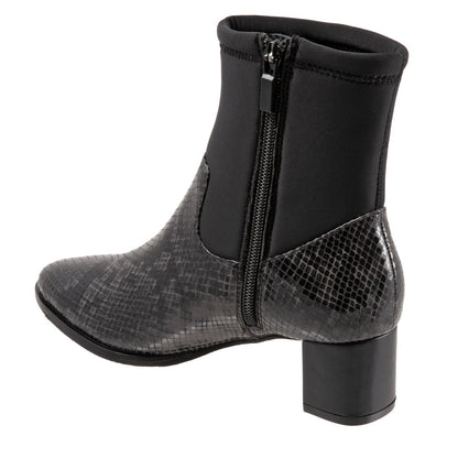 Trotters Kippy T2060-083 Womens Black Leather Ankle & Booties Boots