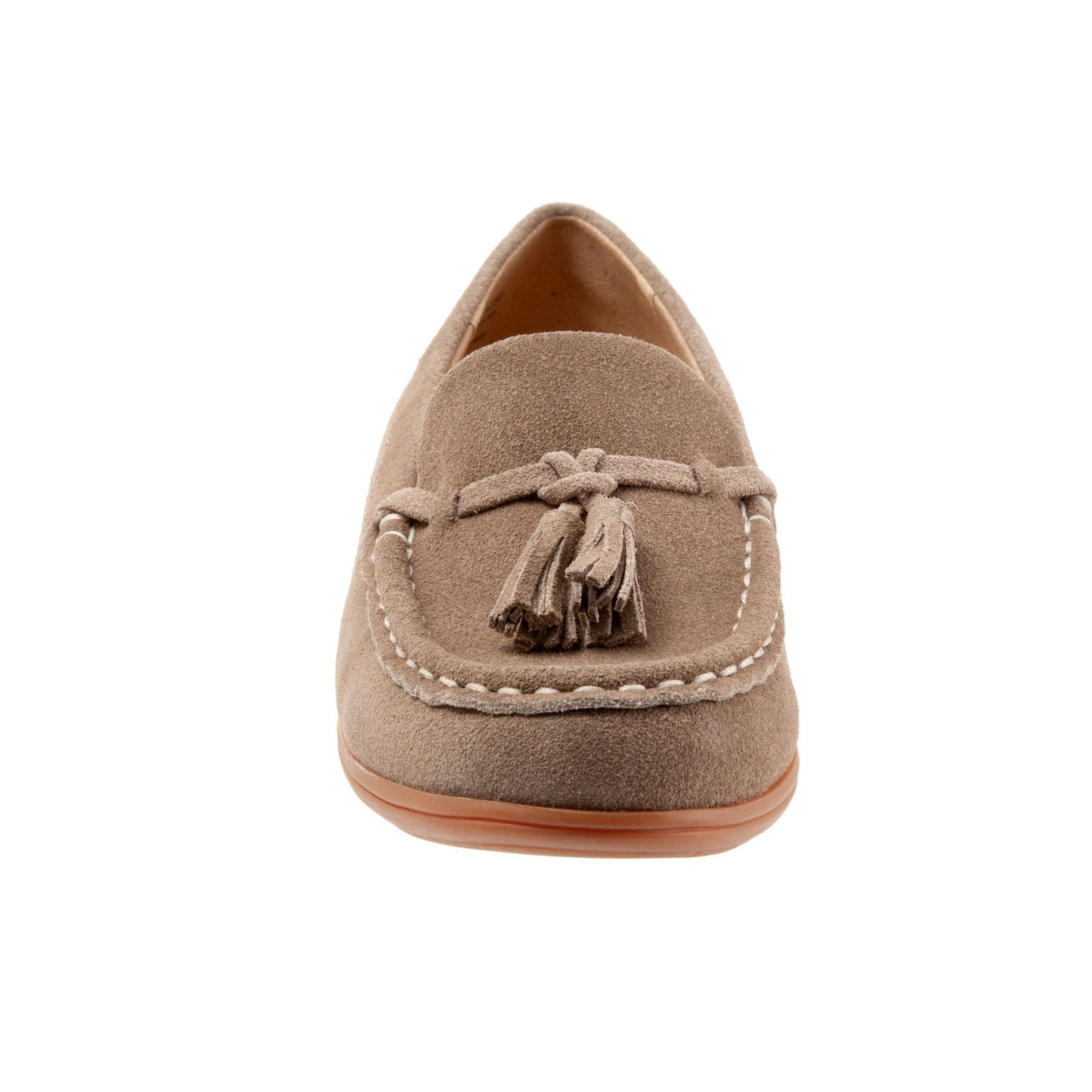 Trotters Dawson T2254-258 Womens Brown Narrow Leather Loafer Flats Shoes