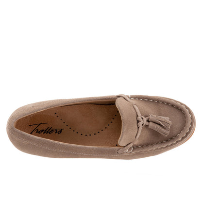 Trotters Dawson T2254-258 Womens Brown Leather Slip On Loafer Flats Shoes