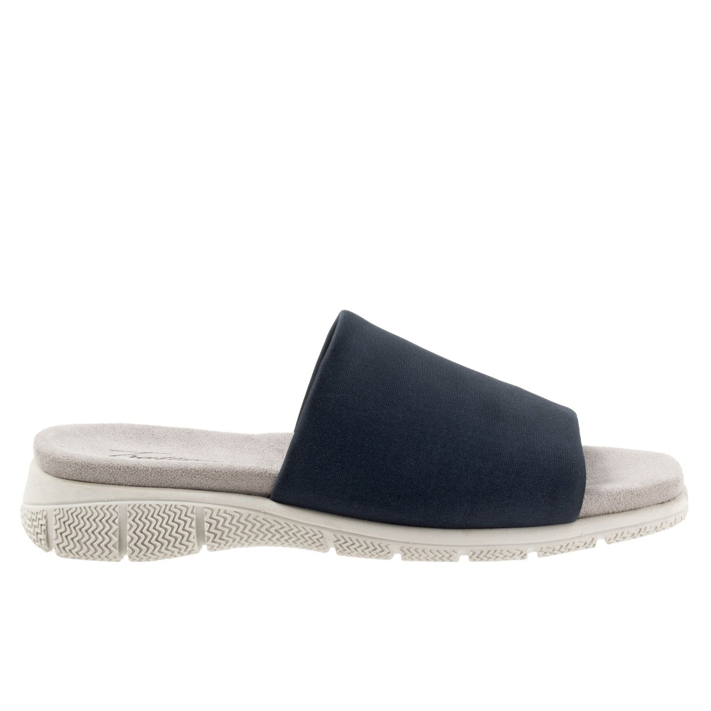 Trotters Toni T2323-400 Womens Blue Narrow Leather Slides Sandals Shoes