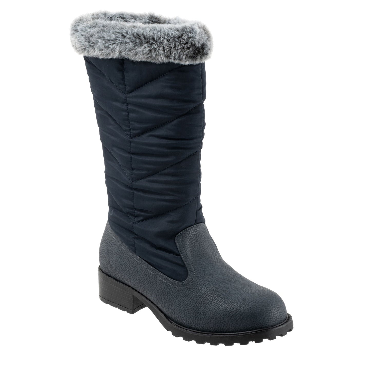 Trotters Benji 3.0 T2351-400 Womens Blue Leather Zipper Casual Dress Boots