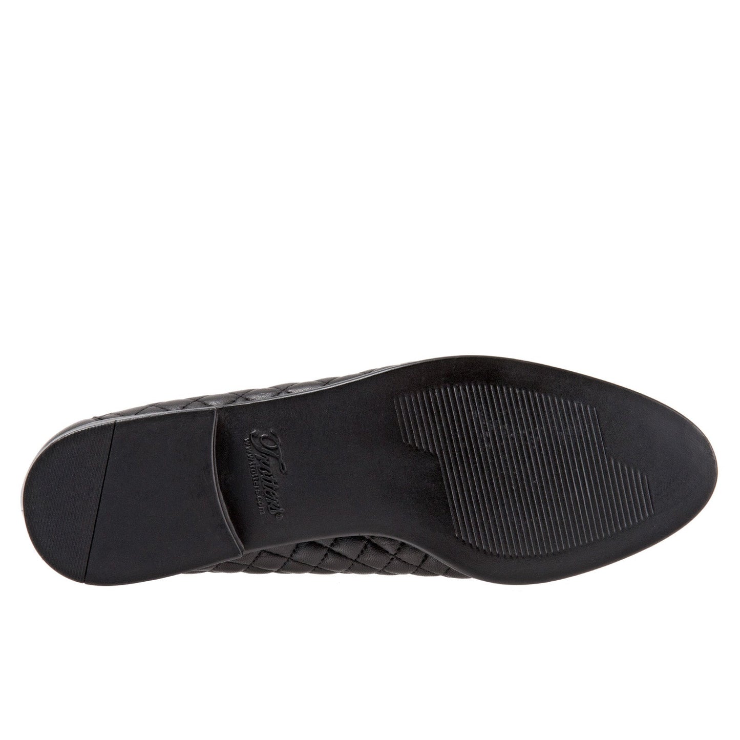Trotters Liz T5158-015 Womens Black Extra Wide Leather Loafer Flats Shoes