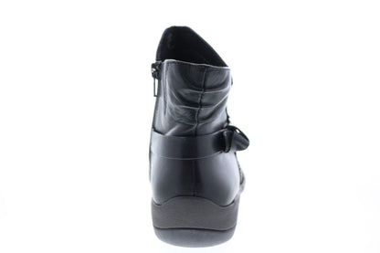 Earth Watson Womens Black Wide Leather Zipper Casual Dress Boots