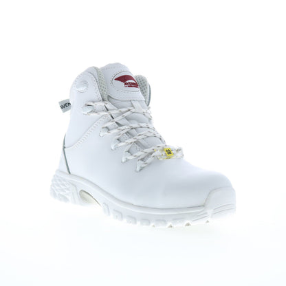 Avenger Flight Alloy Toe SD10 A7473 Womens White Wide Work & Safety Boots