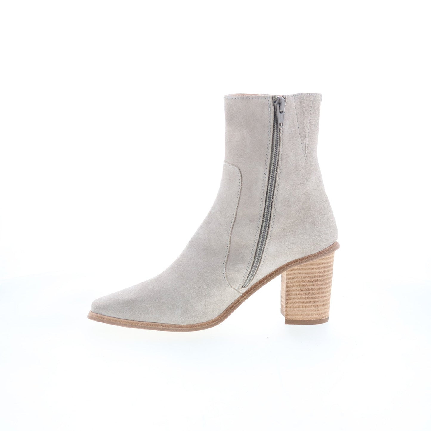 Andre Assous Venice AA2VEN02 Womens Gray Suede Zipper Ankle & Booties Boots