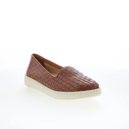 Trotters Adelina T2300-215 Womens Brown Leather Slip On Loafer Flats Shoes