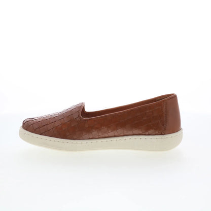 Trotters Adelina T2300-215 Womens Brown Leather Slip On Loafer Flats Shoes