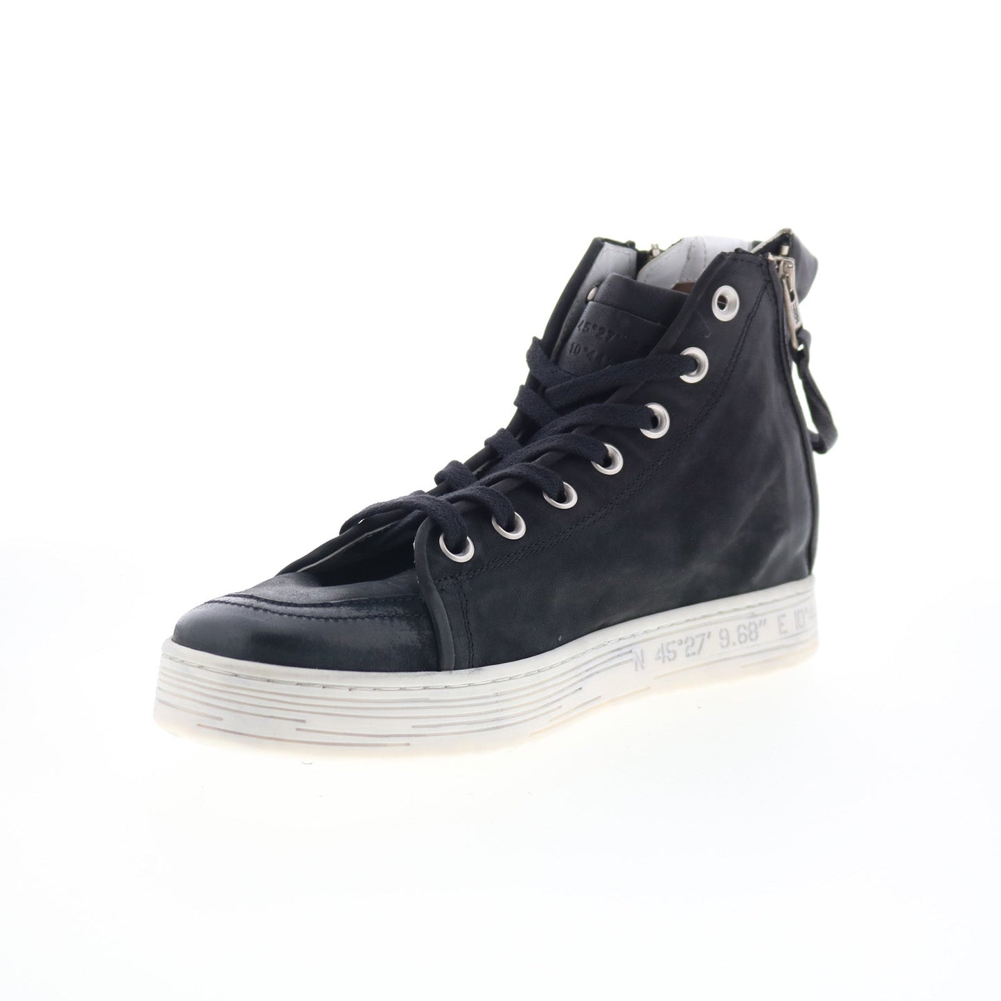 A.S. 98 Adler Womens Black Leather Lace Up Lifestyle Sneakers Shoes
