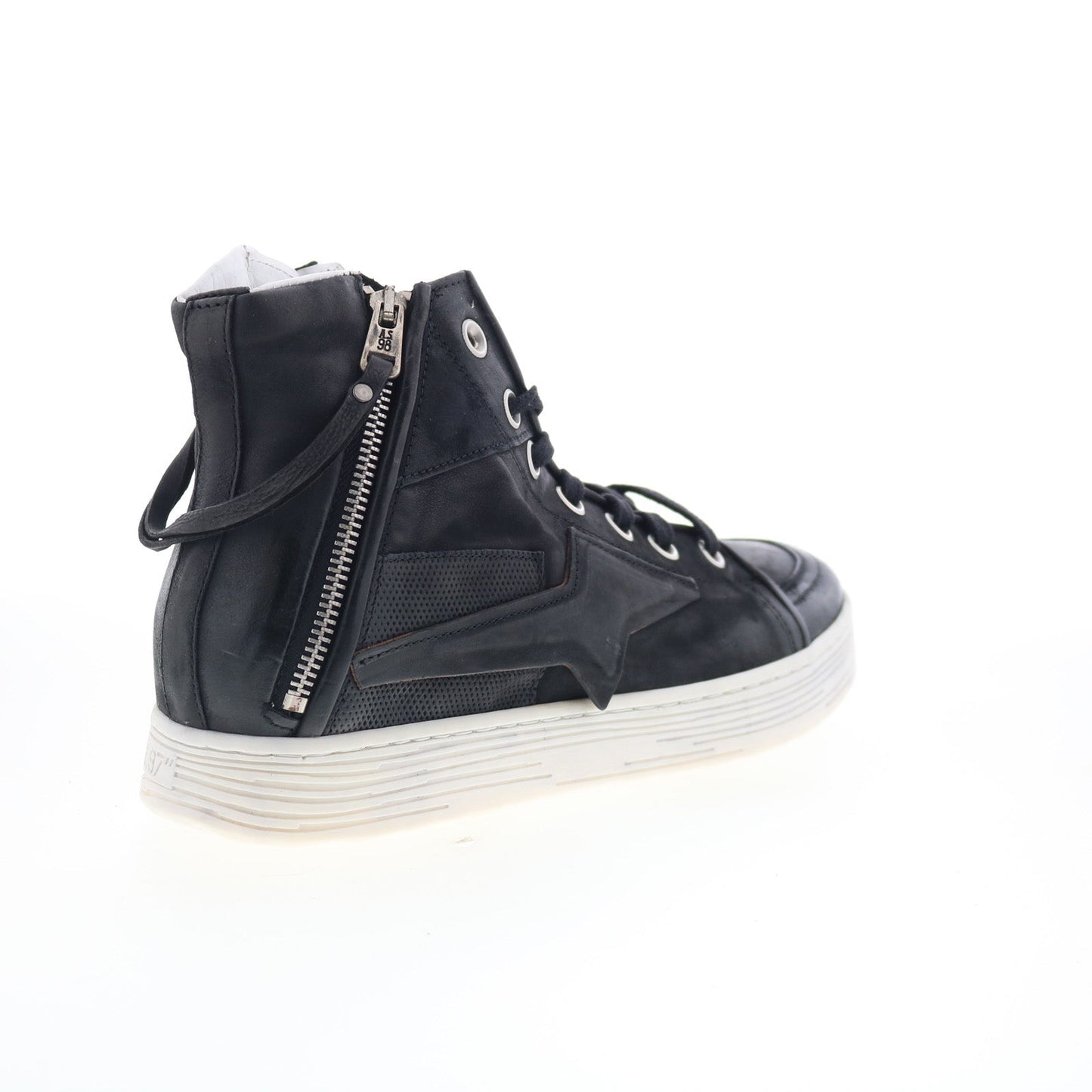 A.S. 98 Adler Womens Black Leather Lace Up Lifestyle Sneakers Shoes