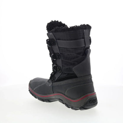 Pajar Adriana Low 51697 Womens Black Leather Lace Up Casual Dress Boots