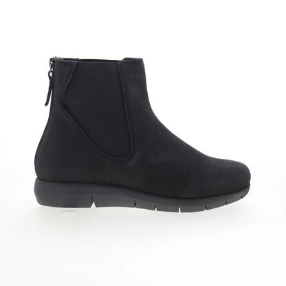 Softwalk Albany S2351-001 Womens Black Suede Zipper Chelsea Boots
