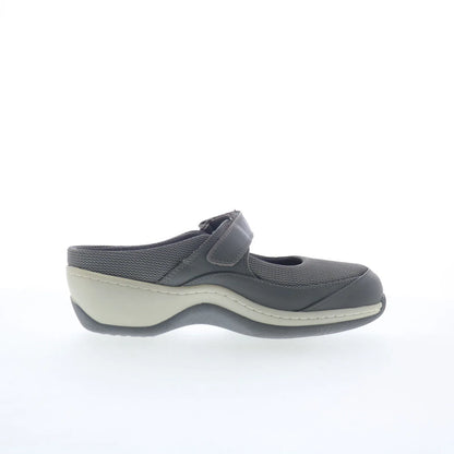 Softwalk Arcadia S2200-058 Womens Gray Canvas Strap Clog Flats Shoes