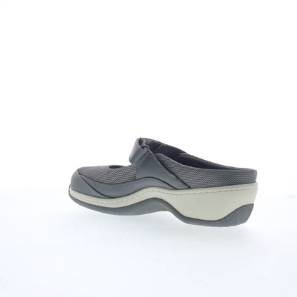 Softwalk Arcadia S2200-058 Womens Gray Canvas Strap Clog Flats Shoes