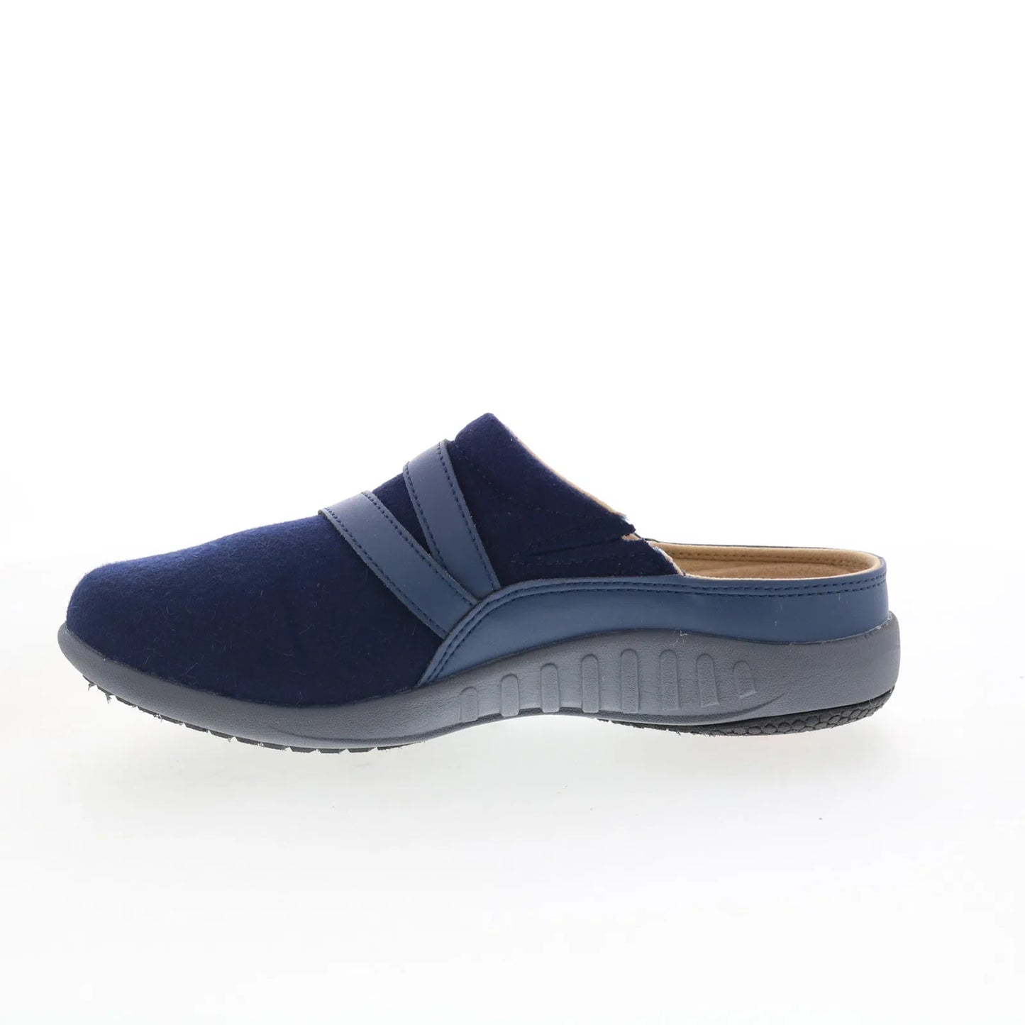 Spenco Ashton Wool Slide SP1046NVY Womens Blue Slides Sandals Shoes